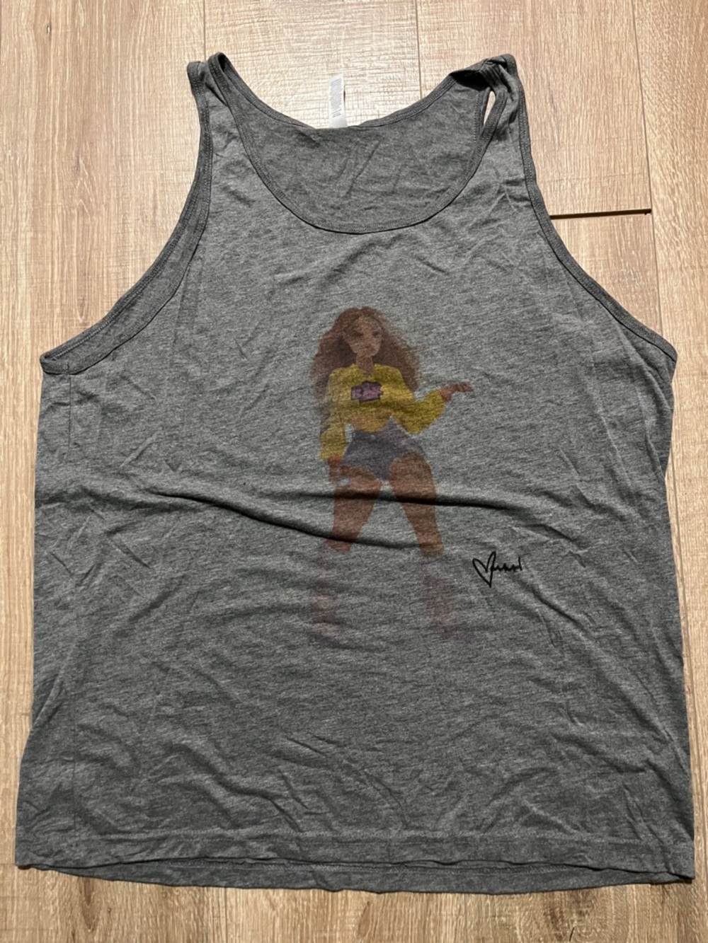 Women’s Beyoncé Gray Graphic Tank Top Homecoming Inspired Size L
